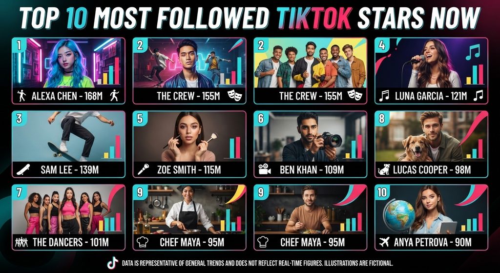 10 of the Most Followed TikTok Stars Now
