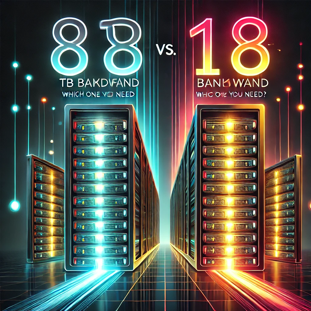 8 TB, 16 TB, or 32 TB bandwidth
