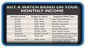 Monthly Income vs. Recommended Watch Budget