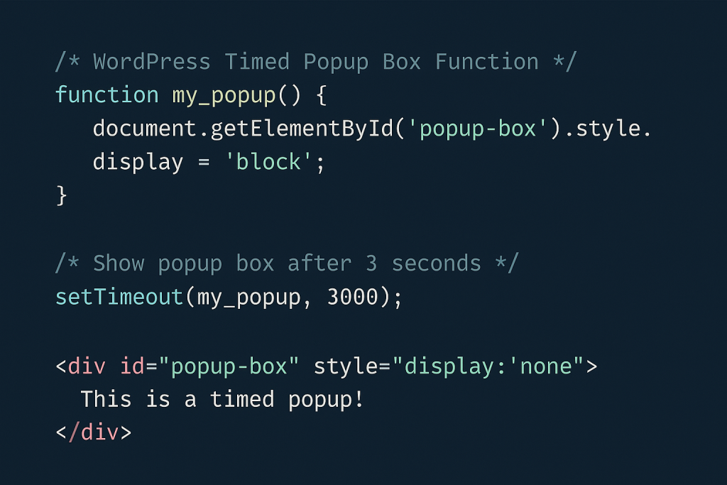 Customize Your Popup
