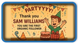 The First Organic Follower on Facebook Page