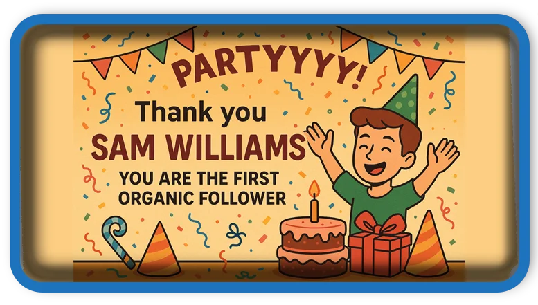 The First Organic Follower on Facebook Page