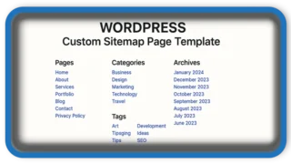 How to Create Custom SiteMap Page Template