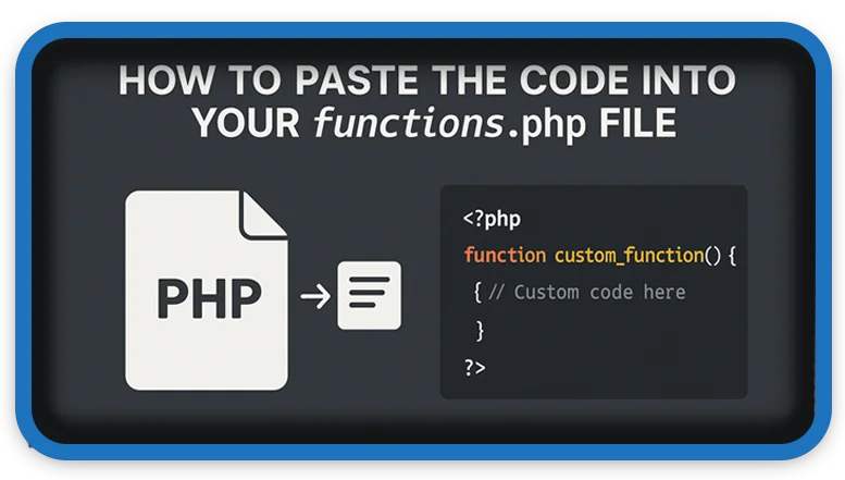 how to paste code into functions php
