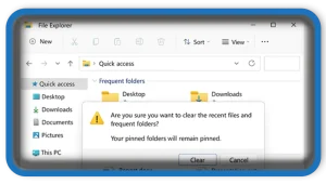 How to clear quick access any recent file and frequently folders in Windows