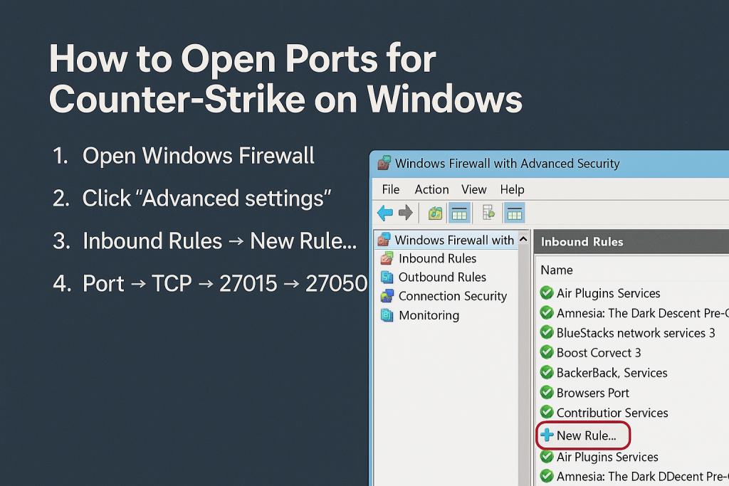 Open Ports for Counter-Strike on Windows