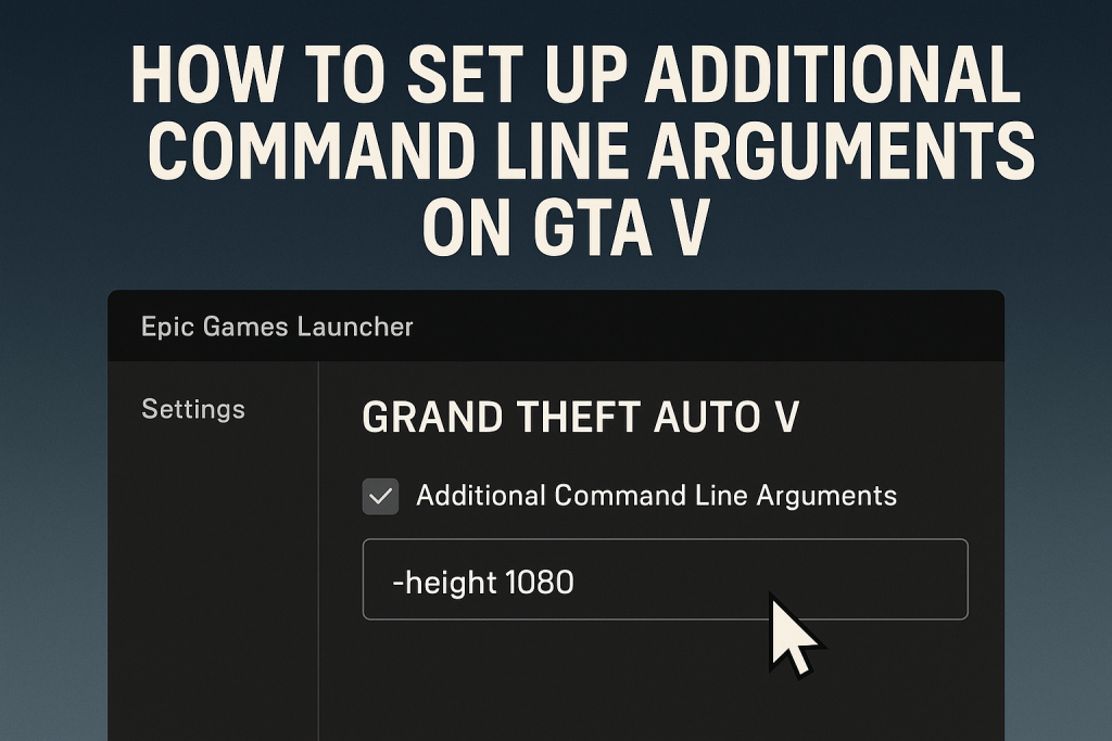 Add Command Line Options GTA V