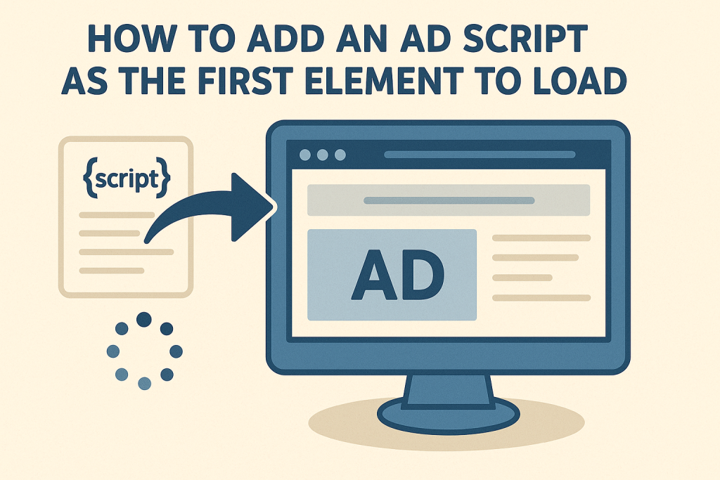 Add an Ad Script as the First Element to Load