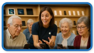 Apple Store Training Older People to Use iPhone