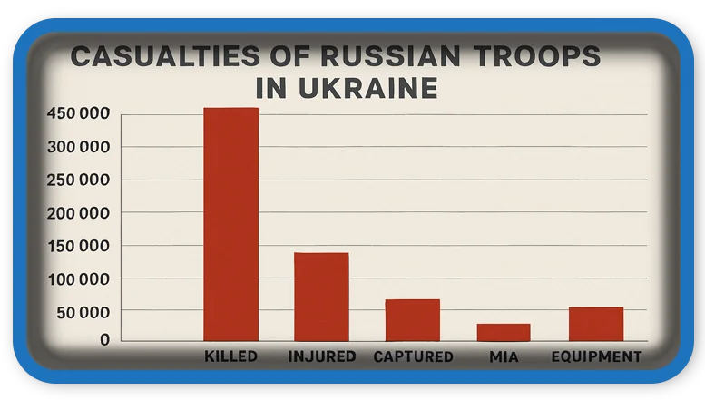 Casualties of the Russian troops in Ukraine