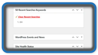 How to Display Recent Search Keywords in Dashboard