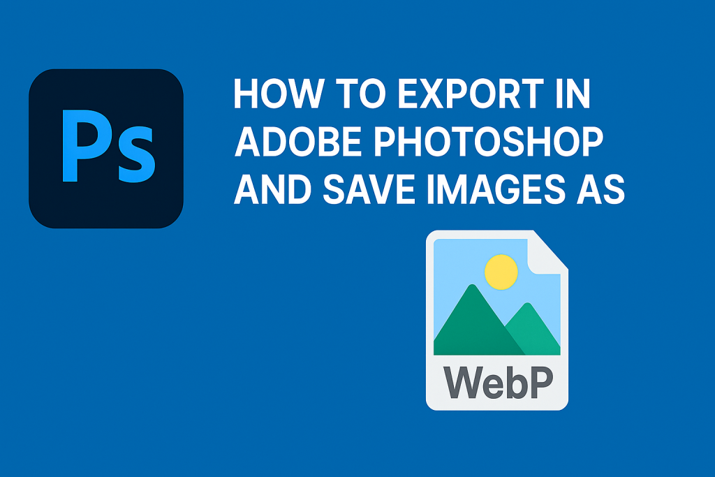 Export in Photoshop and Save Images as WebP Files