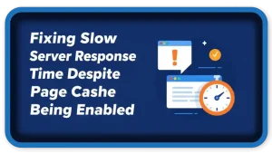 Fixing Slow Server Response Time Despite Page Cache Being Enabled