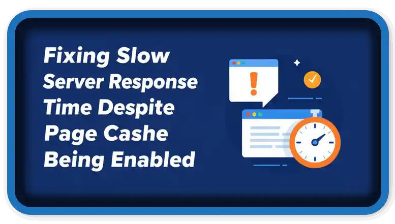 Fixing Slow Server Response Time Despite Page Cache Being Enabled