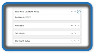 How To Display a Word Count Box in the WP Admin Dashboard