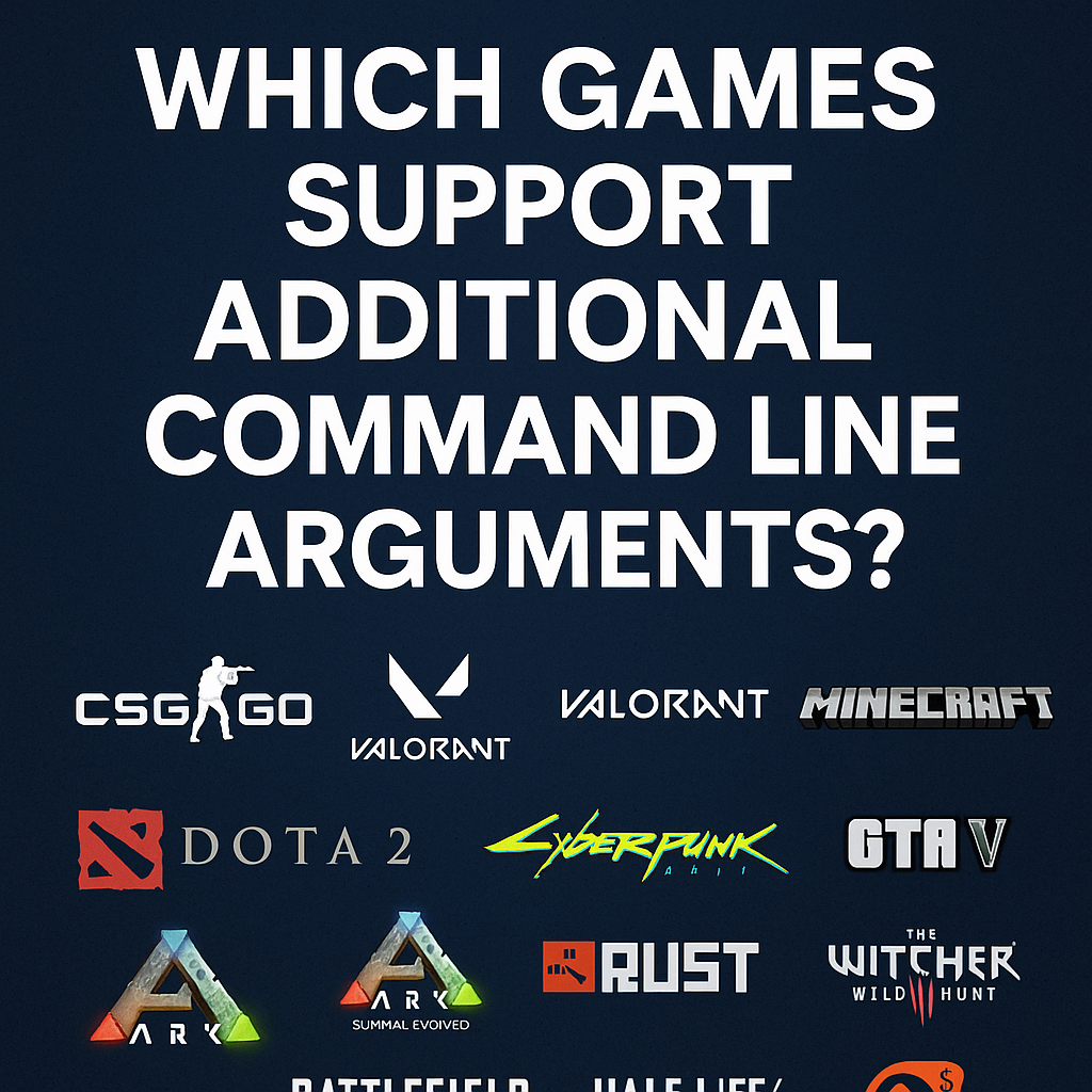 Popular Games That Support Additional Command-Line Arguments