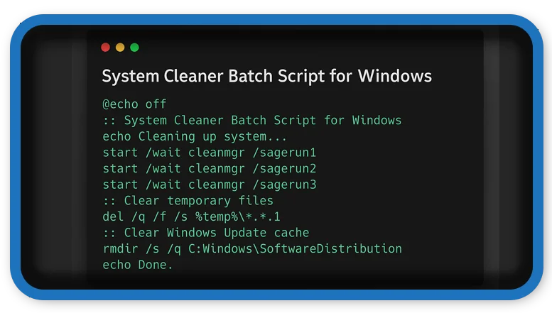 Clean Windows With a Batch Script