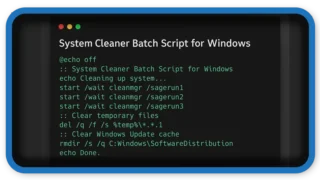 System Cleaner Batch Script for Windows – Maintenance Tool