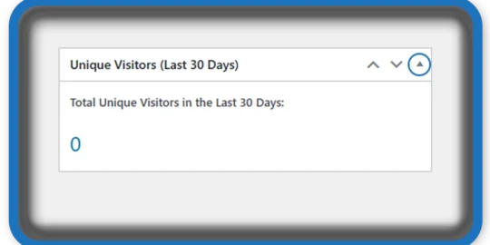Unique Visitors Dashboard Widget