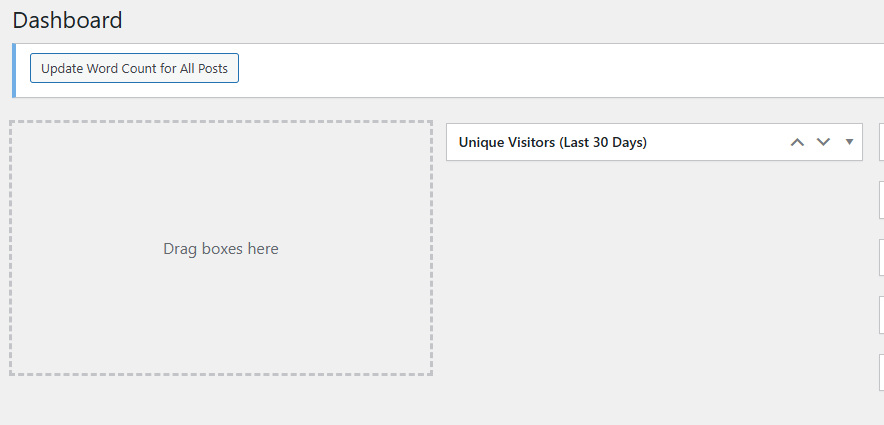 Unique Visitors Dashboard Widget Screenshot