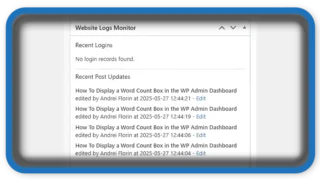 How to Create Dashboard Panel For Website Monitor Logs