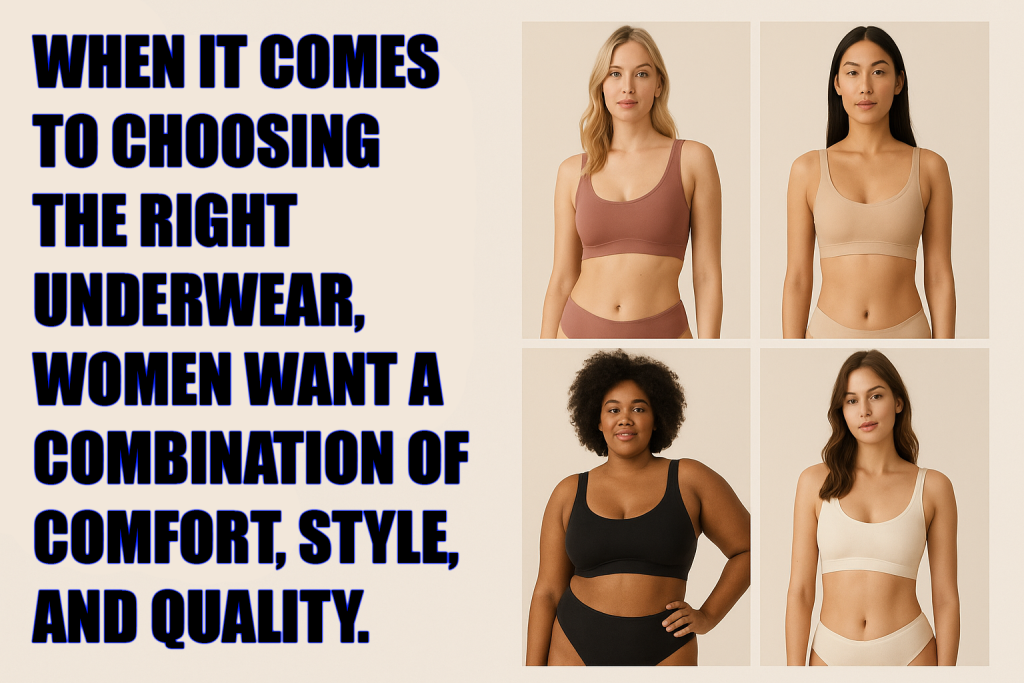 When it comes to choosing the right Underwear Brands, women want a combination of comfort, style, and quality.