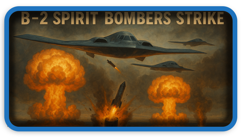 B-2 Spirit Bombers Strike Iranian Nuclear Sites Flashpoint Unfolds