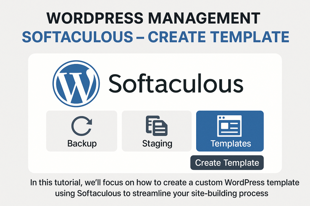 Create a WordPress Template in Softaculous