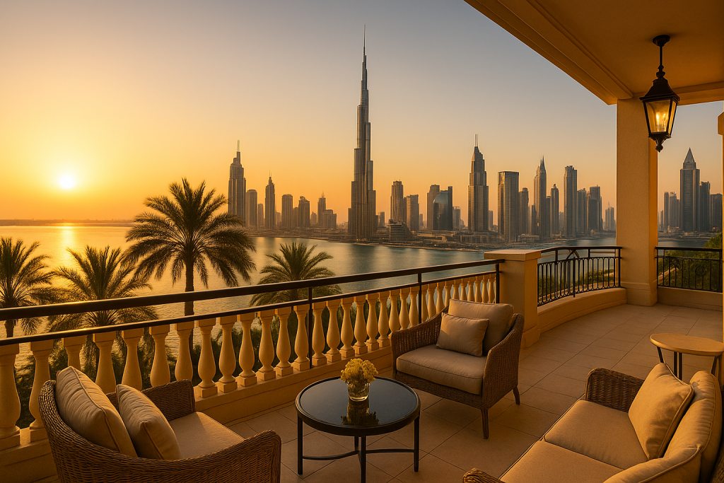 Dubai Skyline Sunset