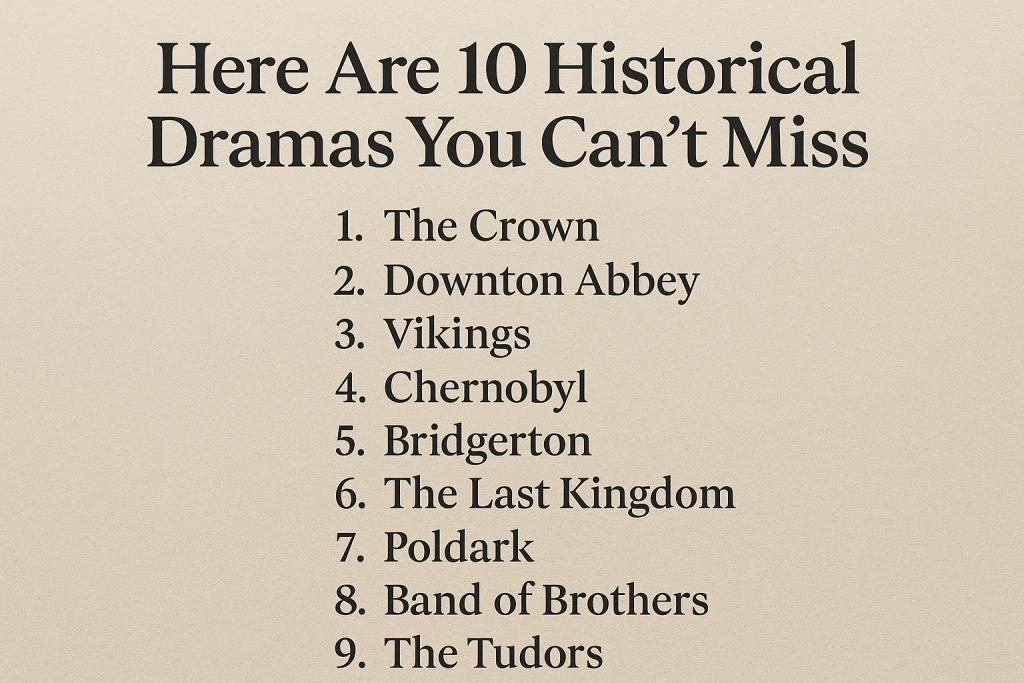Here Are 10 Historical Dramas You Can’t Miss