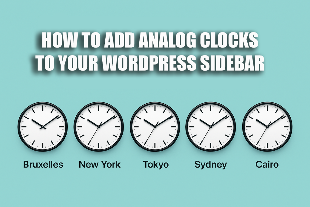 Add Global analog clocks to Your WordPress Sidebar