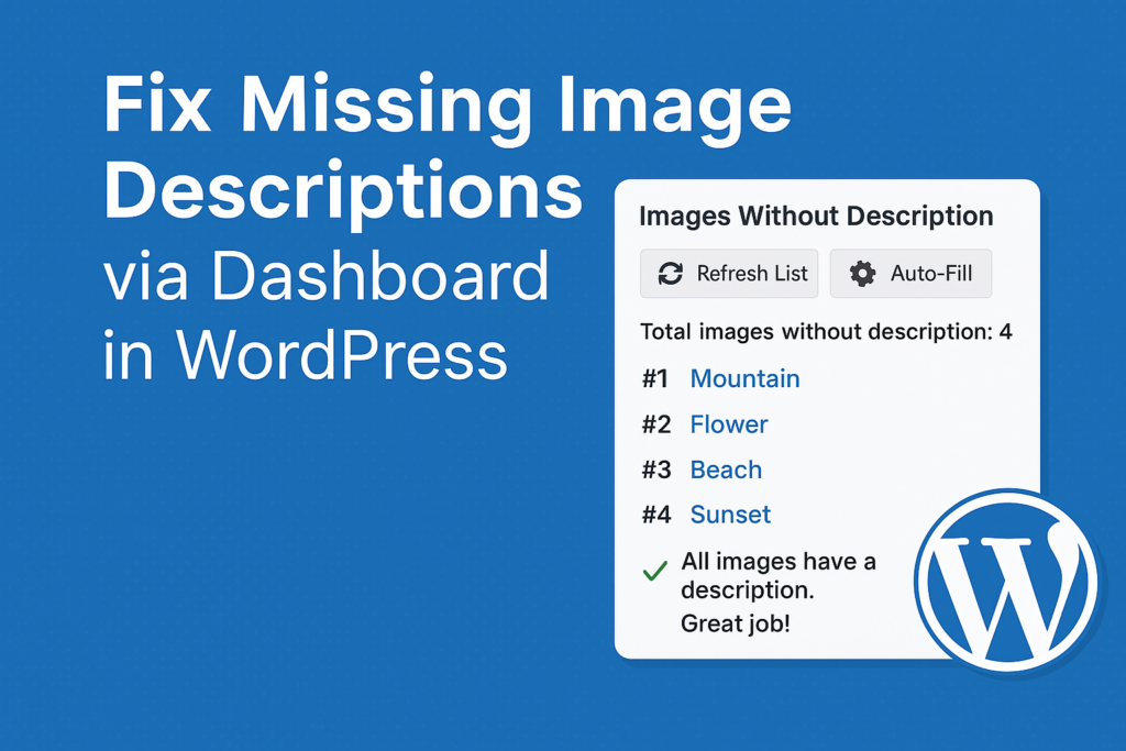 How To Fix Missing Image Descriptions in WordPress Automatically