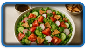 How To Prepare Fattoush Salad Recipe from Lebanon and Syria