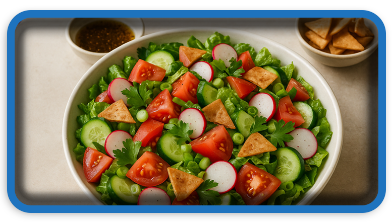 How To Prepare Fattoush Salad Recipe from Lebanon and Syria