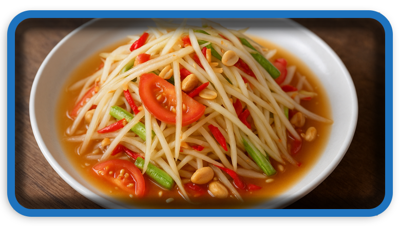 How To Prepare Thai Green Papaya Salad (Som Tum)