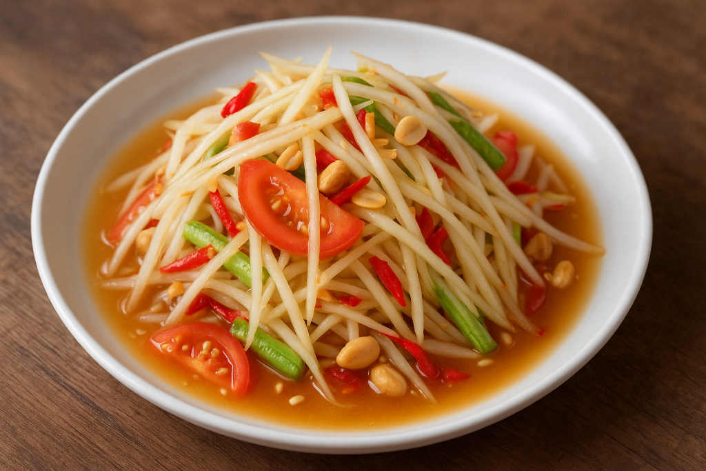 👩‍🍳 How to Make Thai Green Papaya Salad Som Tum Salad