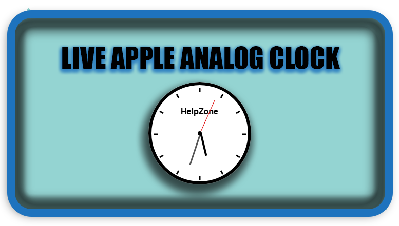 Live Apple Analog Clock to Your WordPress Widget (Brussels Time)