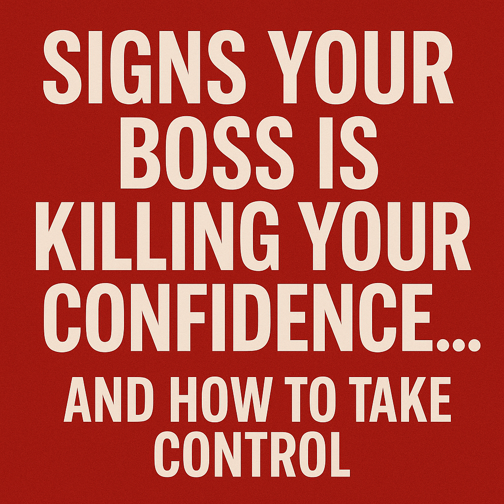 Signs Your Boss is Killing Your Confidence – How to Take Control