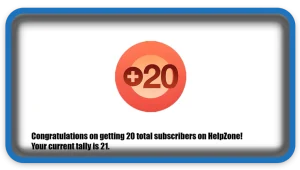 Thank You for 20 Amazing Subscribers