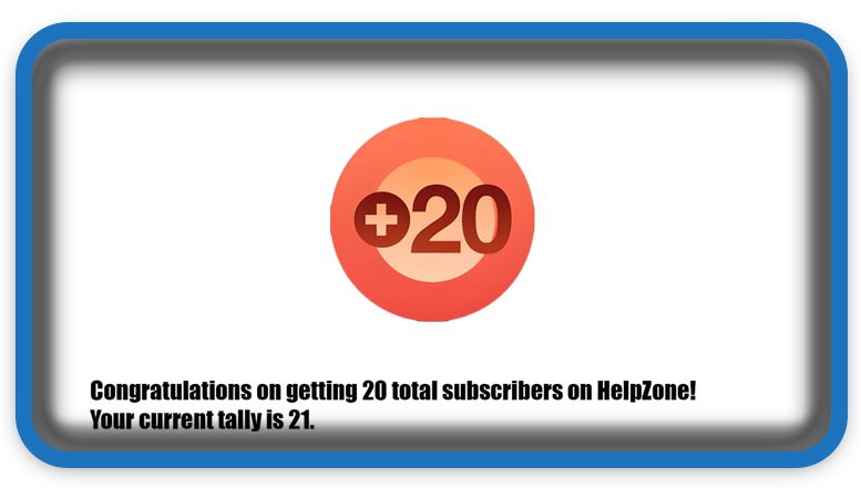 Thank You for 20 Amazing Subscribers