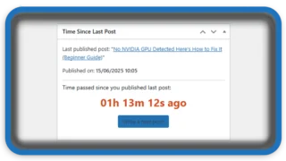 Add a “Time Since Last Post” Widget to WordPress Dashboard