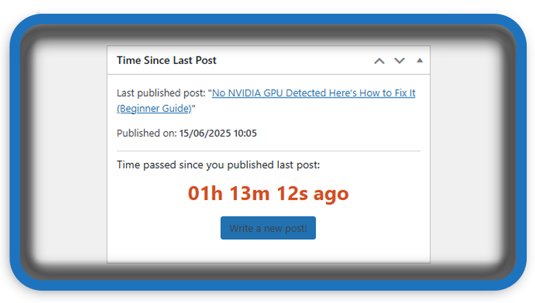 Time Since Last Post