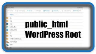 Basic WordPress Installation Files in the cPanel Root Directory