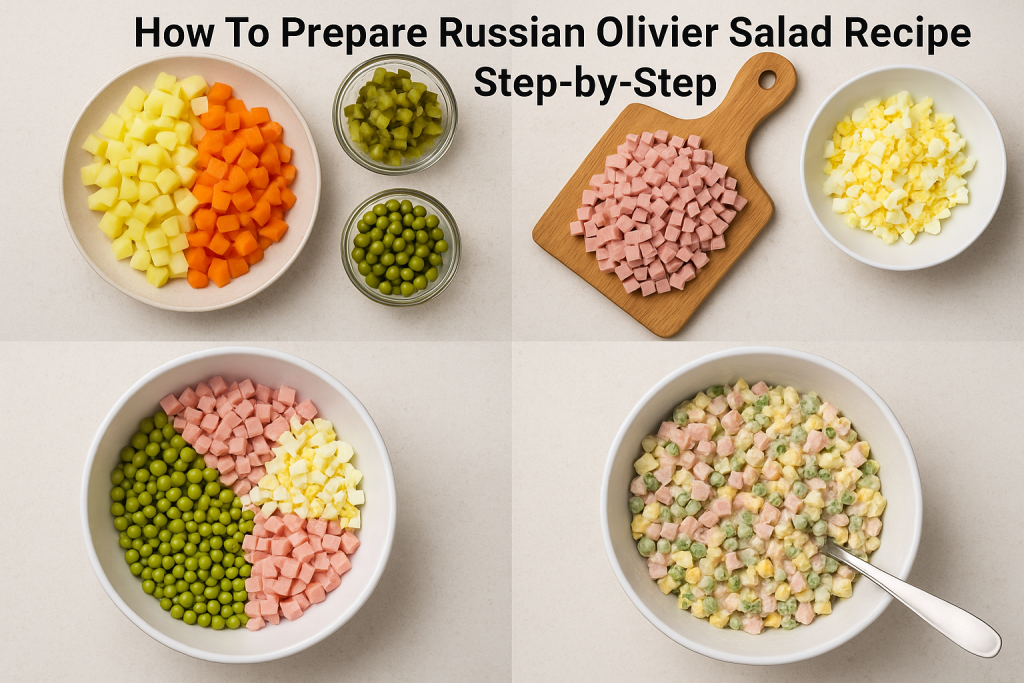 How To Prepare Russian Olivier Salad Recipe Step-by-Step