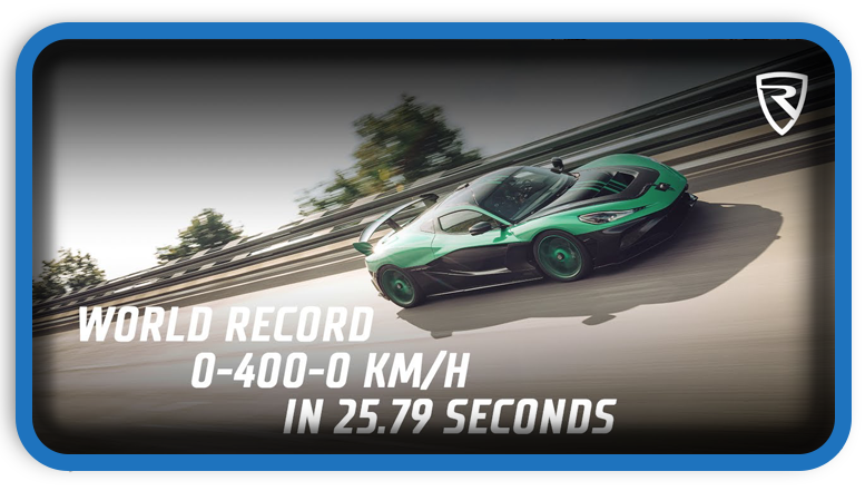 Rimac Nevera New 0–400–0 km/h Record