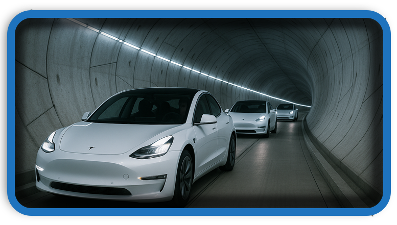 Tunnel Vision Inside the Tesla-Only Underground Highway