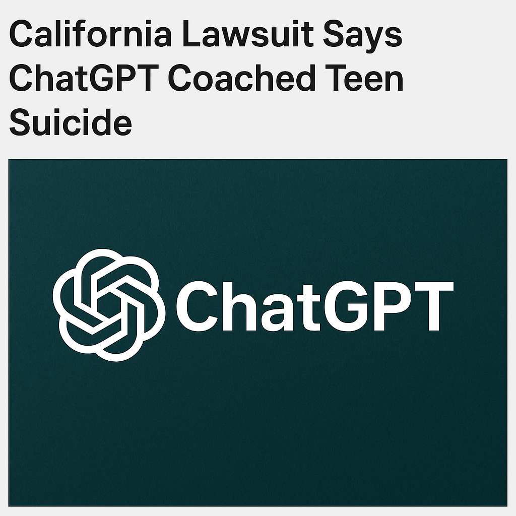 California Lawsuit Says ChatGPT Coached Teen Suicide