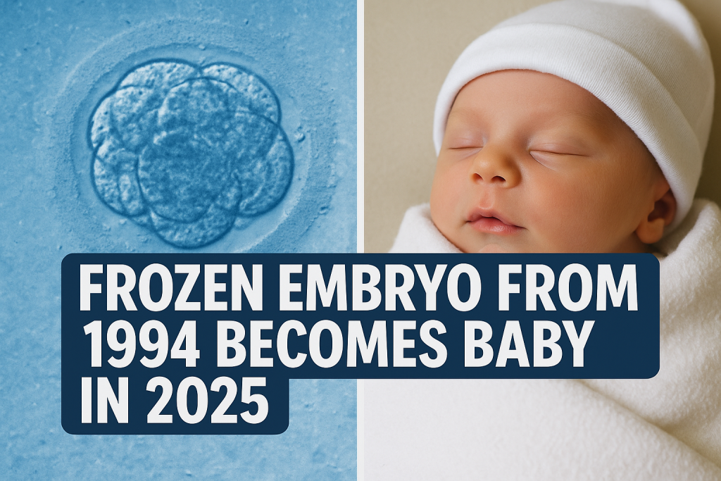 Frozen Embryo from 1994 Becomes Baby in 2025
