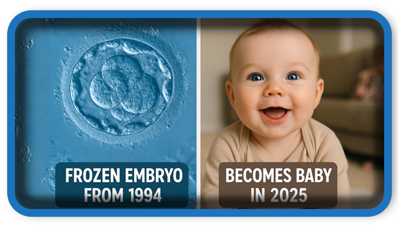 Frozen Embryo from 1994 Becomes Baby in 2025