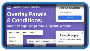 GenerateBlocks Overlay Panels How To Create Popups Mega Menus Flyouts